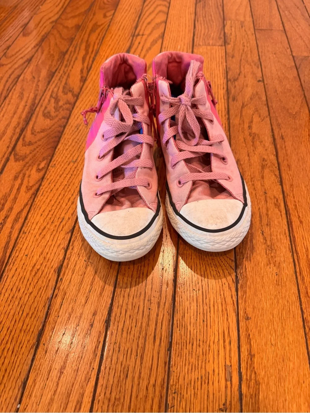 Converse Kids Pink High-Top Sneakers with Magenta Accent